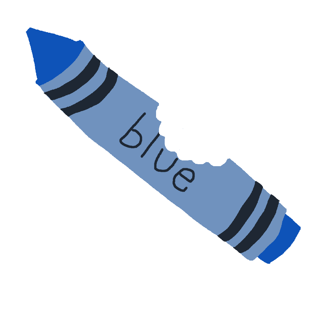 Literally a blue crayon